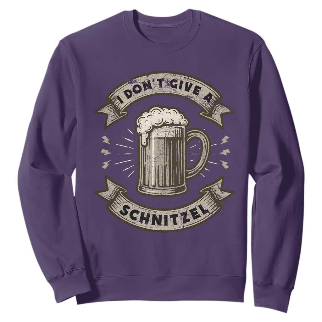 Funny Oktoberfest Sweatshirt I Dont Give A Schnitzel German Beer Wurst TS10 Purple Print Your Wear
