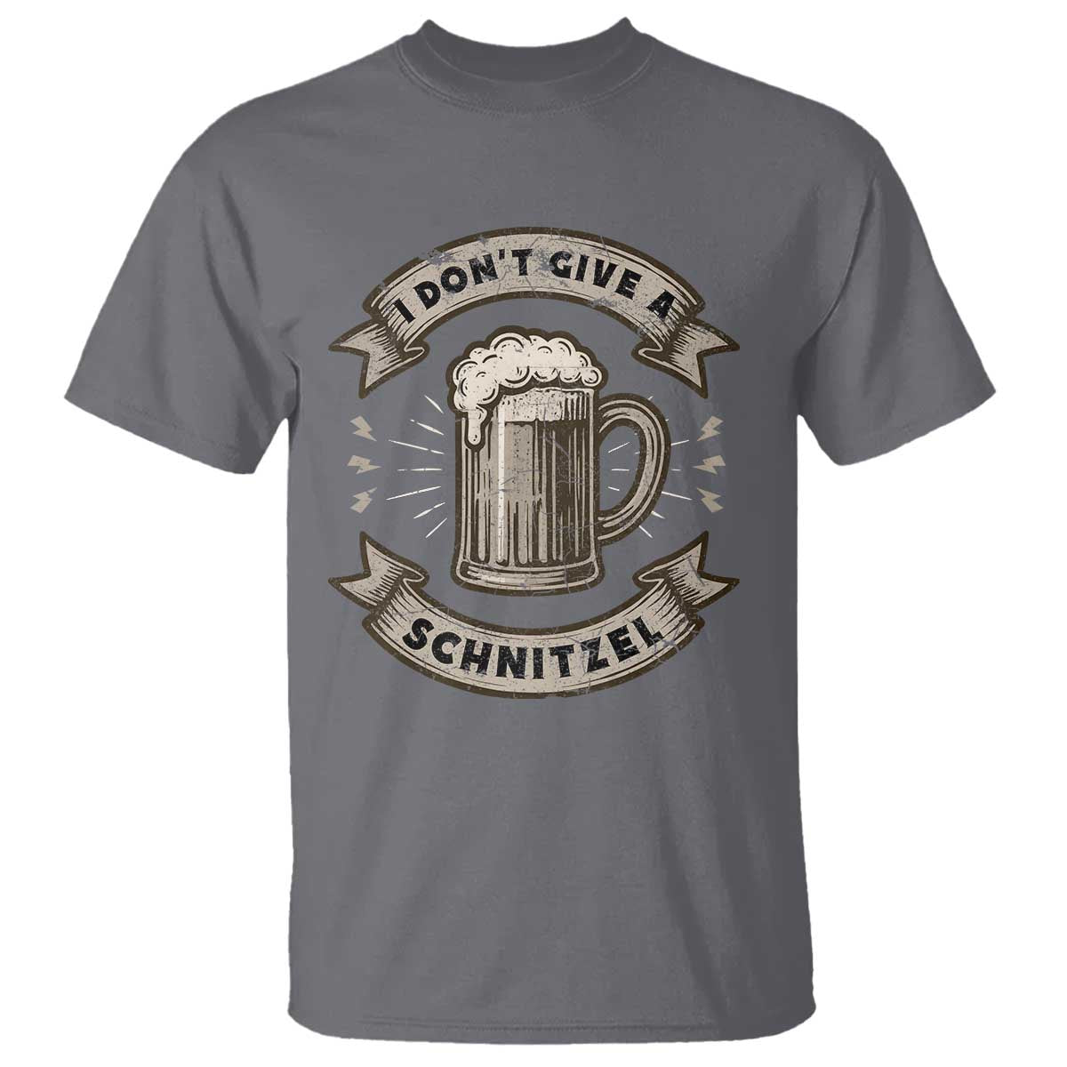 Funny Oktoberfest T Shirt I Dont Give A Schnitzel German Beer Wurst TS10 Charcoal Print Your Wear