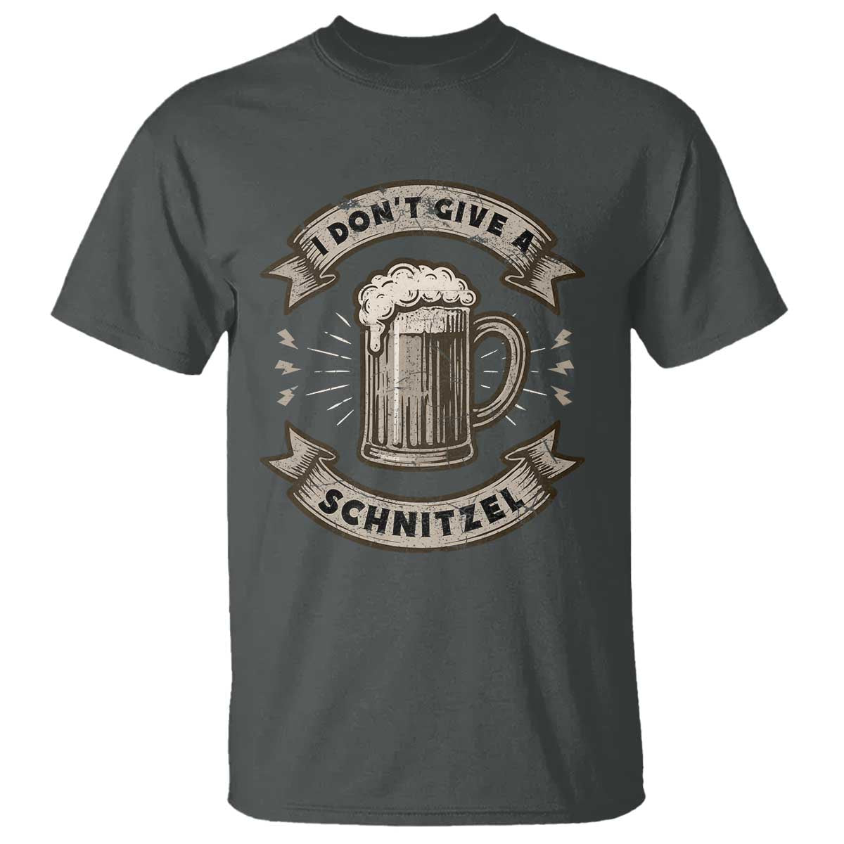 Funny Oktoberfest T Shirt I Dont Give A Schnitzel German Beer Wurst TS10 Dark Heather Print Your Wear