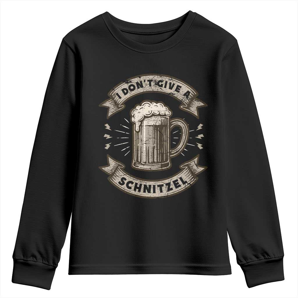 Funny Oktoberfest Youth Sweatshirt I Dont Give A Schnitzel German Beer Wurst TS10 Black Print Your Wear