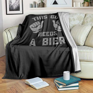 This Guy Needs A Bier Oktoberfest Throw Blanket Funny Mens Drinking Gift TS10 Print Your Wear