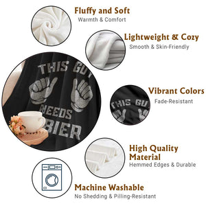 This Guy Needs A Bier Oktoberfest Throw Blanket Funny Mens Drinking Gift TS10 Print Your Wear