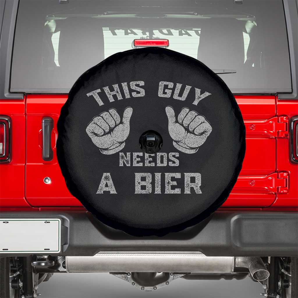 This Guy Needs A Bier Oktoberfest Spare Tire Cover Funny Mens Drinking Gift TS10 Black Print Your Wear