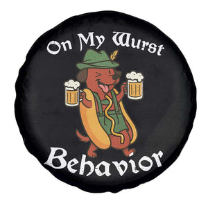 Oktoberfest On My Wurst Behavior Spare Tire Cover Funny German TS10 Print Your Wear