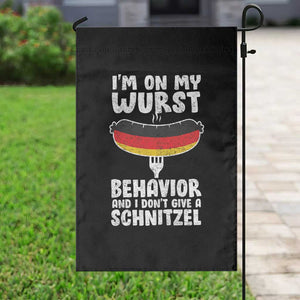 Oktoberfest On My Wurst Behavior Garden Flag Dont Give Schnitzel Funny German TS10 Print Your Wear