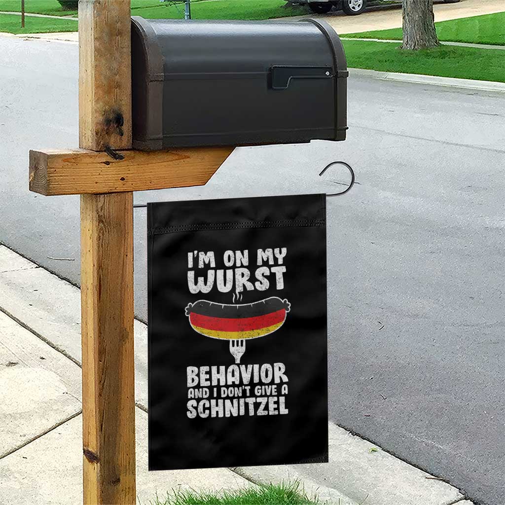 Oktoberfest On My Wurst Behavior Garden Flag Dont Give Schnitzel Funny German TS10 Print Your Wear