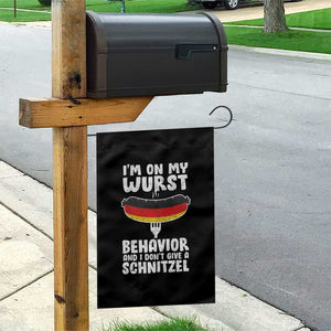 Oktoberfest On My Wurst Behavior Garden Flag Dont Give Schnitzel Funny German TS10 Print Your Wear