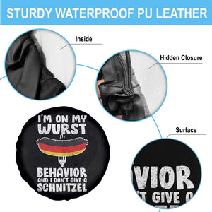 Oktoberfest On My Wurst Behavior Spare Tire Cover Dont Give Schnitzel Funny German TS10 Print Your Wear