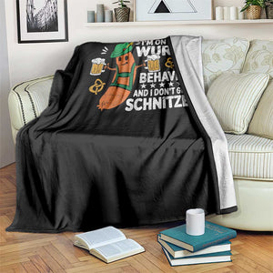 Funny Oktoberfest Throw Blanket On My Wurst Behavior Sarcastic German TS10 Print Your Wear