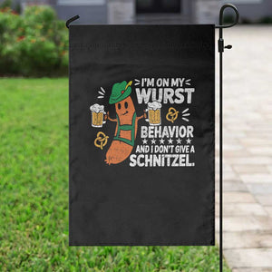 Funny Oktoberfest Garden Flag On My Wurst Behavior Sarcastic German TS10 Print Your Wear