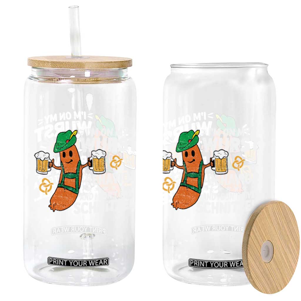 Funny Oktoberfest Glass Can On My Wurst Behavior Sarcastic German TS10 Print Your Wear