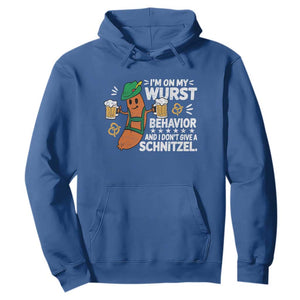 Funny Oktoberfest Hoodie On My Wurst Behavior Sarcastic German TS10 Royal Blue Print Your Wear