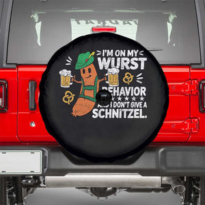 Funny Oktoberfest Spare Tire Cover On My Wurst Behavior Sarcastic German TS10 Black Print Your Wear