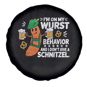 Funny Oktoberfest Spare Tire Cover On My Wurst Behavior Sarcastic German TS10 Print Your Wear