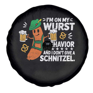 Funny Oktoberfest Spare Tire Cover On My Wurst Behavior Sarcastic German TS10 Print Your Wear