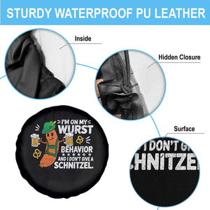 Funny Oktoberfest Spare Tire Cover On My Wurst Behavior Sarcastic German TS10 Print Your Wear