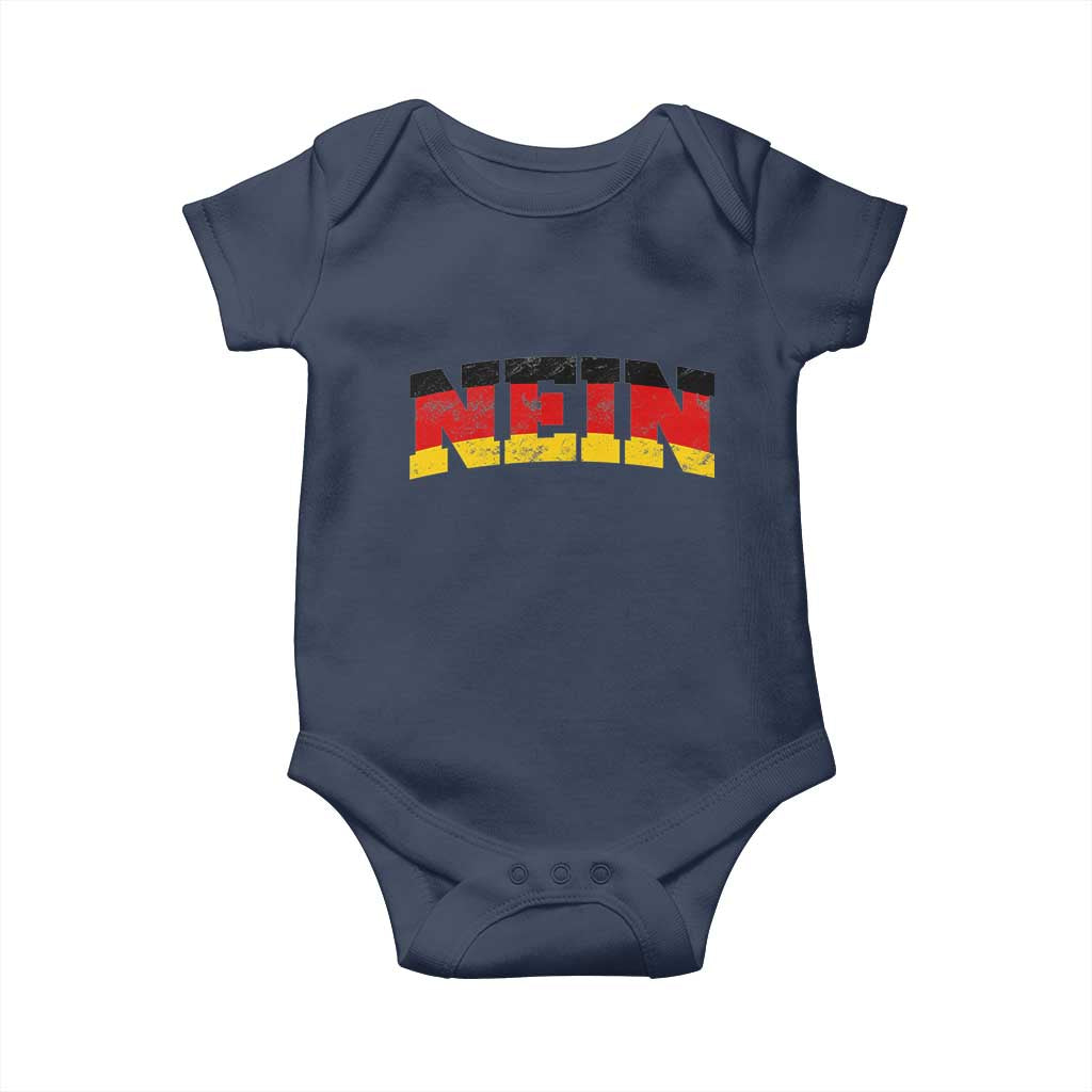 Nein Germany Baby Onesie No Saying Funny German Flag Oktoberfest TS10 Navy Print Your Wear