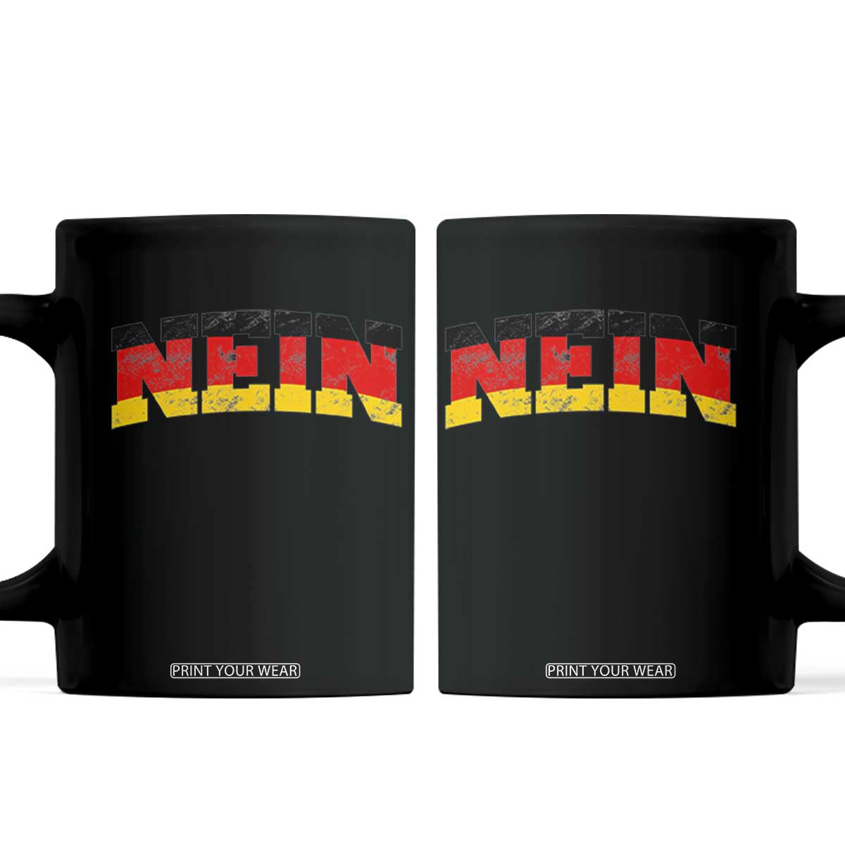 Nein Germany Coffee Mug No Saying Funny German Flag Oktoberfest TS10 Black Print Your Wear
