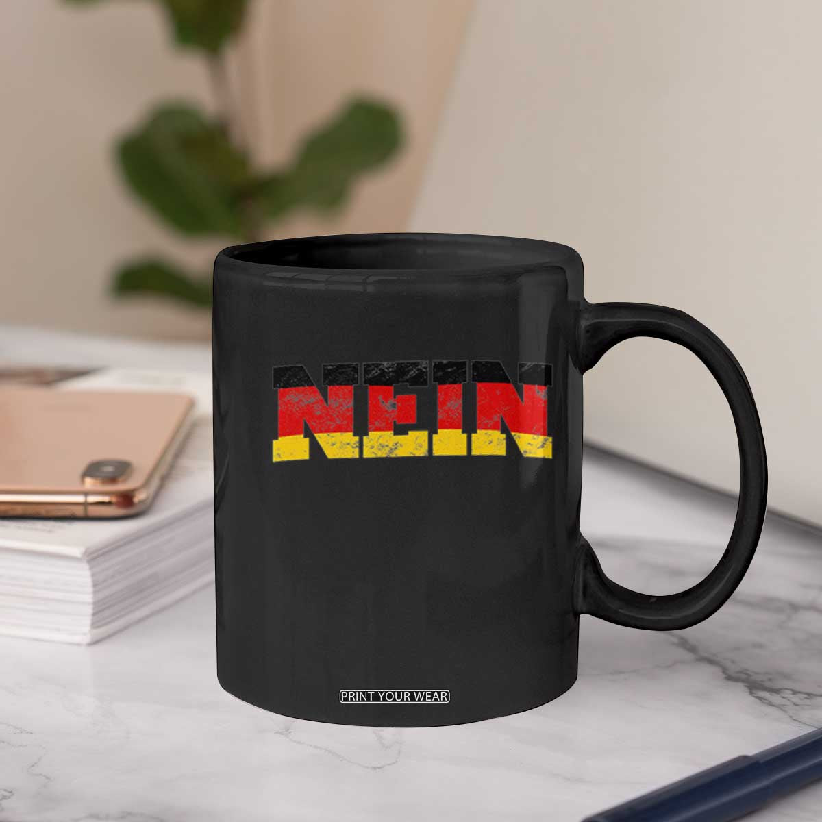 Nein Germany Coffee Mug No Saying Funny German Flag Oktoberfest TS10 Print Your Wear