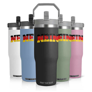 Nein Germany Flip Straw Tumbler No Saying Funny German Flag Oktoberfest TS10 Print Your Wear