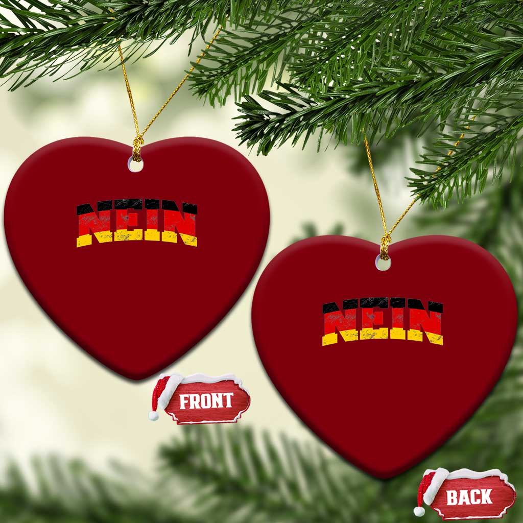 Nein Germany Ceramic Ornament No Saying Funny German Flag Oktoberfest TS10 Print Your Wear