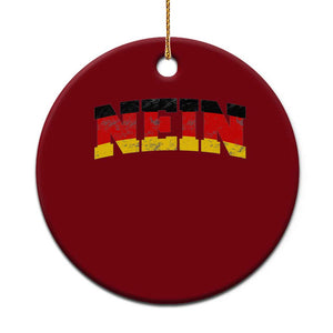 Nein Germany Ceramic Ornament No Saying Funny German Flag Oktoberfest TS10 1pc Red Print Your Wear