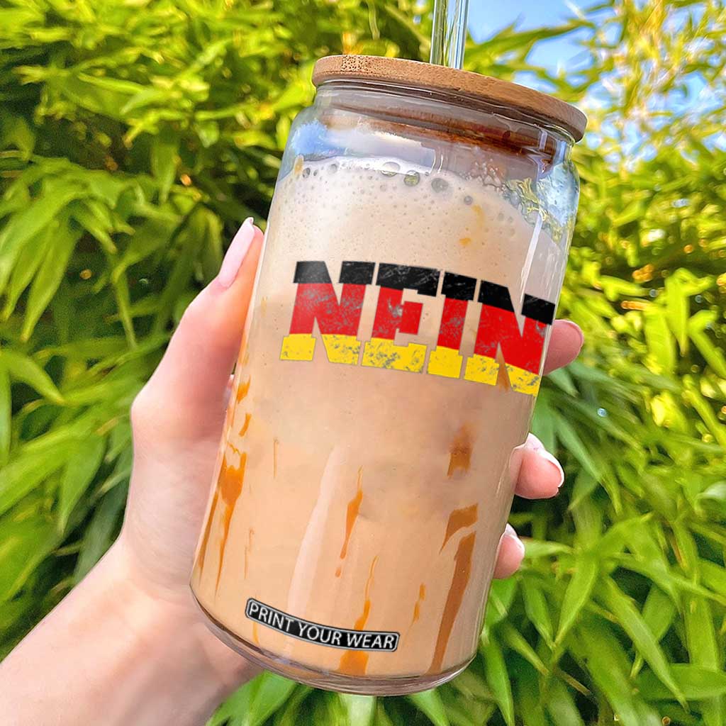 Nein Germany Glass Can No Saying Funny German Flag Oktoberfest TS10 Black Print Your Wear