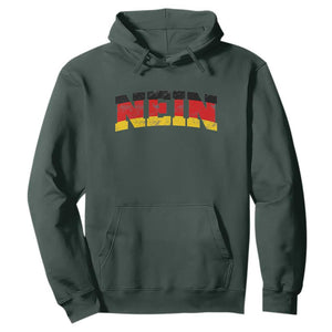 Nein Germany Hoodie No Saying Funny German Flag Oktoberfest TS10 Dark Forest Green Print Your Wear