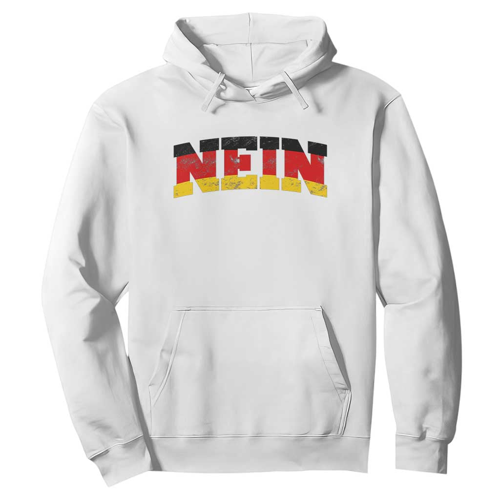 Nein Germany Hoodie No Saying Funny German Flag Oktoberfest TS10 White Print Your Wear