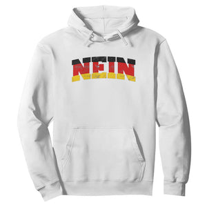 Nein Germany Hoodie No Saying Funny German Flag Oktoberfest TS10 White Print Your Wear