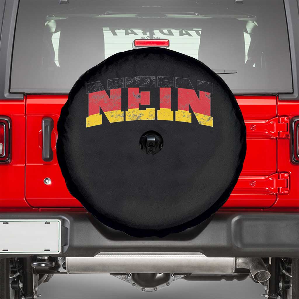 Nein Germany Spare Tire Cover No Saying Funny German Flag Oktoberfest TS10 Black Print Your Wear