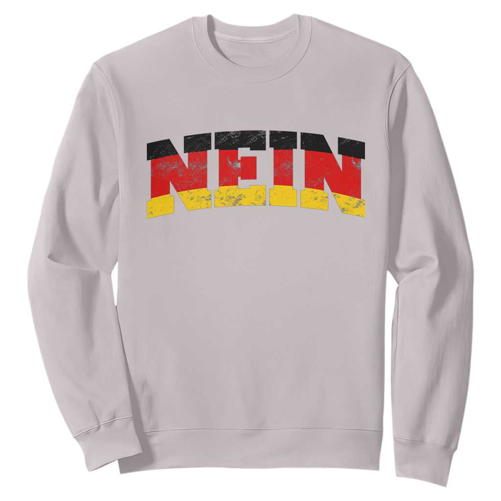 Nein Germany Sweatshirt No Saying Funny German Flag Oktoberfest TS10 Ice Gray Print Your Wear