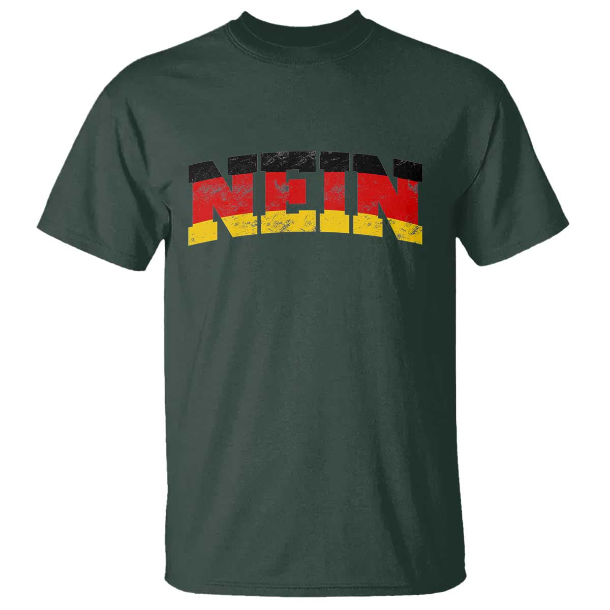 Nein Germany T Shirt No Saying Funny German Flag Oktoberfest TS10 Dark Forest Green Print Your Wear