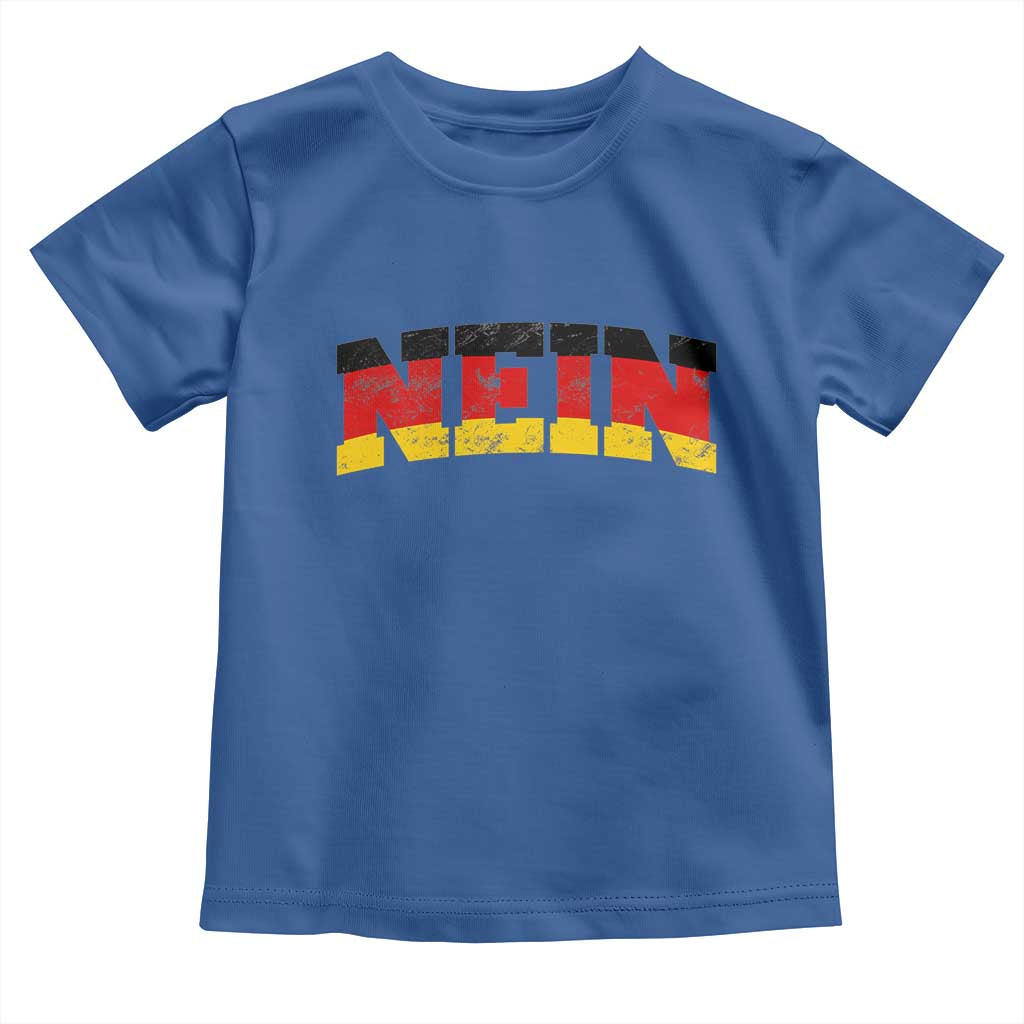 Nein Germany Toddler T Shirt No Saying Funny German Flag Oktoberfest TS10 Royal Blue Print Your Wear