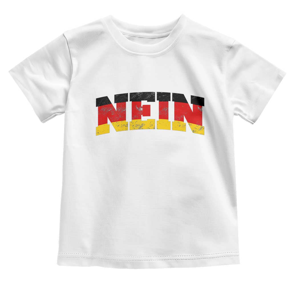 Nein Germany Toddler T Shirt No Saying Funny German Flag Oktoberfest TS10 White Print Your Wear