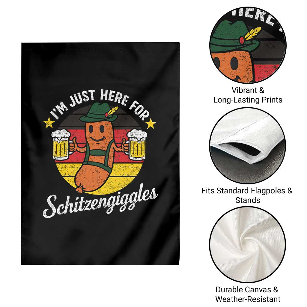 Funny Oktoberfest Garden Flag Just Here for Schitzengiggles German Flag TS10 Print Your Wear