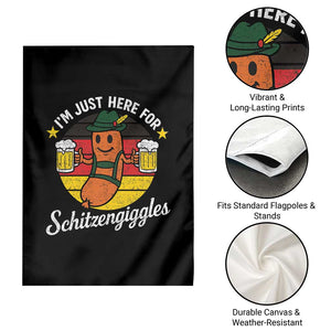 Funny Oktoberfest Garden Flag Just Here for Schitzengiggles German Flag TS10 Print Your Wear