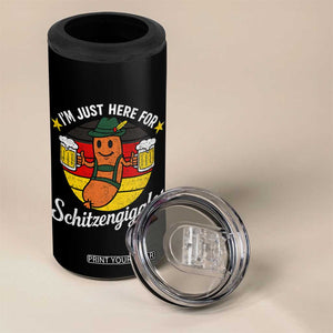 Funny Oktoberfest 4 in 1 Can Cooler Tumbler Just Here for Schitzengiggles German Flag TS10 Print Your Wear