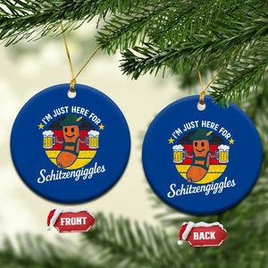 Funny Oktoberfest Ceramic Ornament Just Here for Schitzengiggles German Flag TS10 1pc Blue Print Your Wear