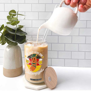 Funny Oktoberfest Glass Can Just Here for Schitzengiggles German Flag TS10 Print Your Wear