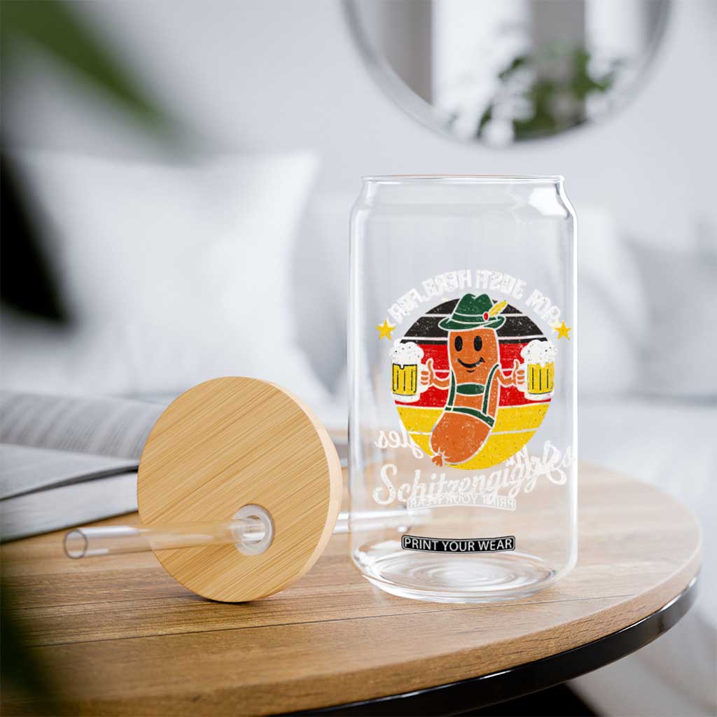 Funny Oktoberfest Glass Can Just Here for Schitzengiggles German Flag TS10 Print Your Wear