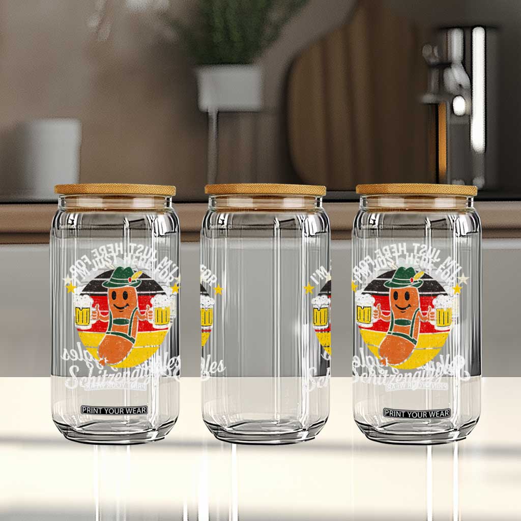 Funny Oktoberfest Glass Can Just Here for Schitzengiggles German Flag TS10 Print Your Wear