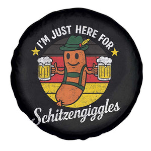 Funny Oktoberfest Spare Tire Cover Just Here for Schitzengiggles German Flag TS10 Print Your Wear