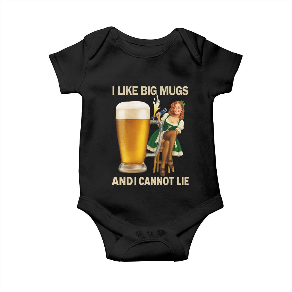Oktoberfest Beer Baby Onesie Funny I Like Big Mugs Pin Up Girl Dirndl TS10 Black Print Your Wear