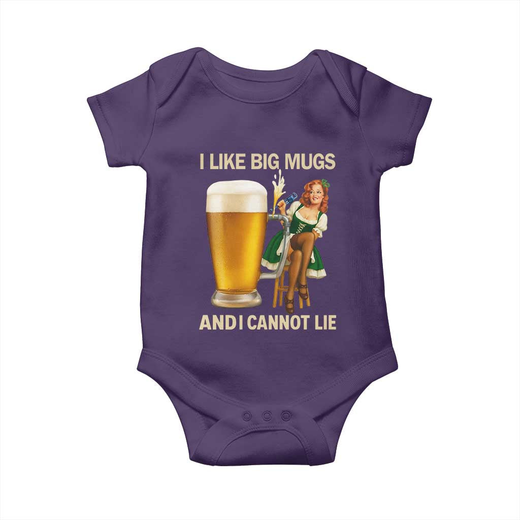 Oktoberfest Beer Baby Onesie Funny I Like Big Mugs Pin Up Girl Dirndl TS10 Purple Print Your Wear