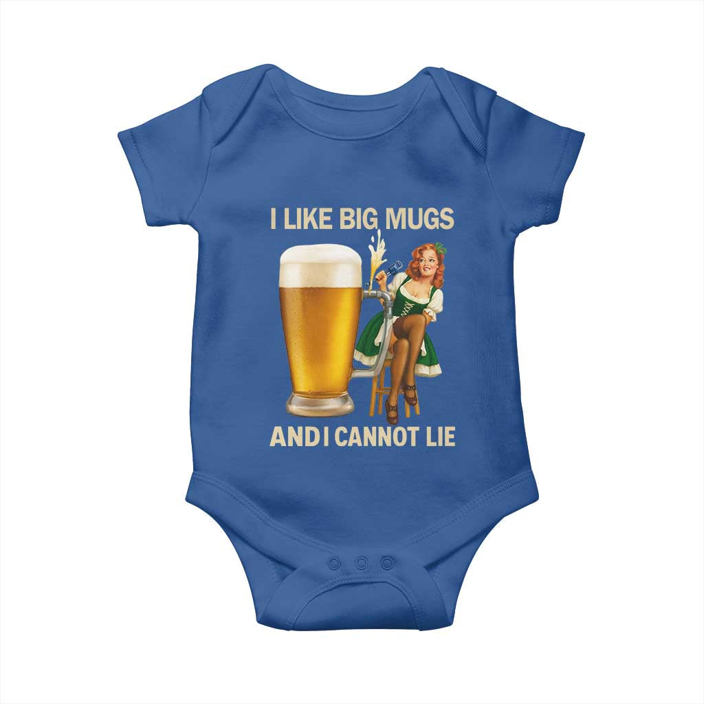 Oktoberfest Beer Baby Onesie Funny I Like Big Mugs Pin Up Girl Dirndl TS10 Royal Blue Print Your Wear