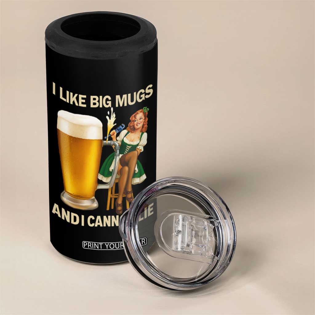 Oktoberfest Beer 4 in 1 Can Cooler Tumbler Funny I Like Big Mugs Pin Up Girl Dirndl TS10 Print Your Wear