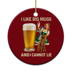 Oktoberfest Beer Ceramic Ornament Funny I Like Big Mugs Pin Up Girl Dirndl TS10 1pc Red Print Your Wear