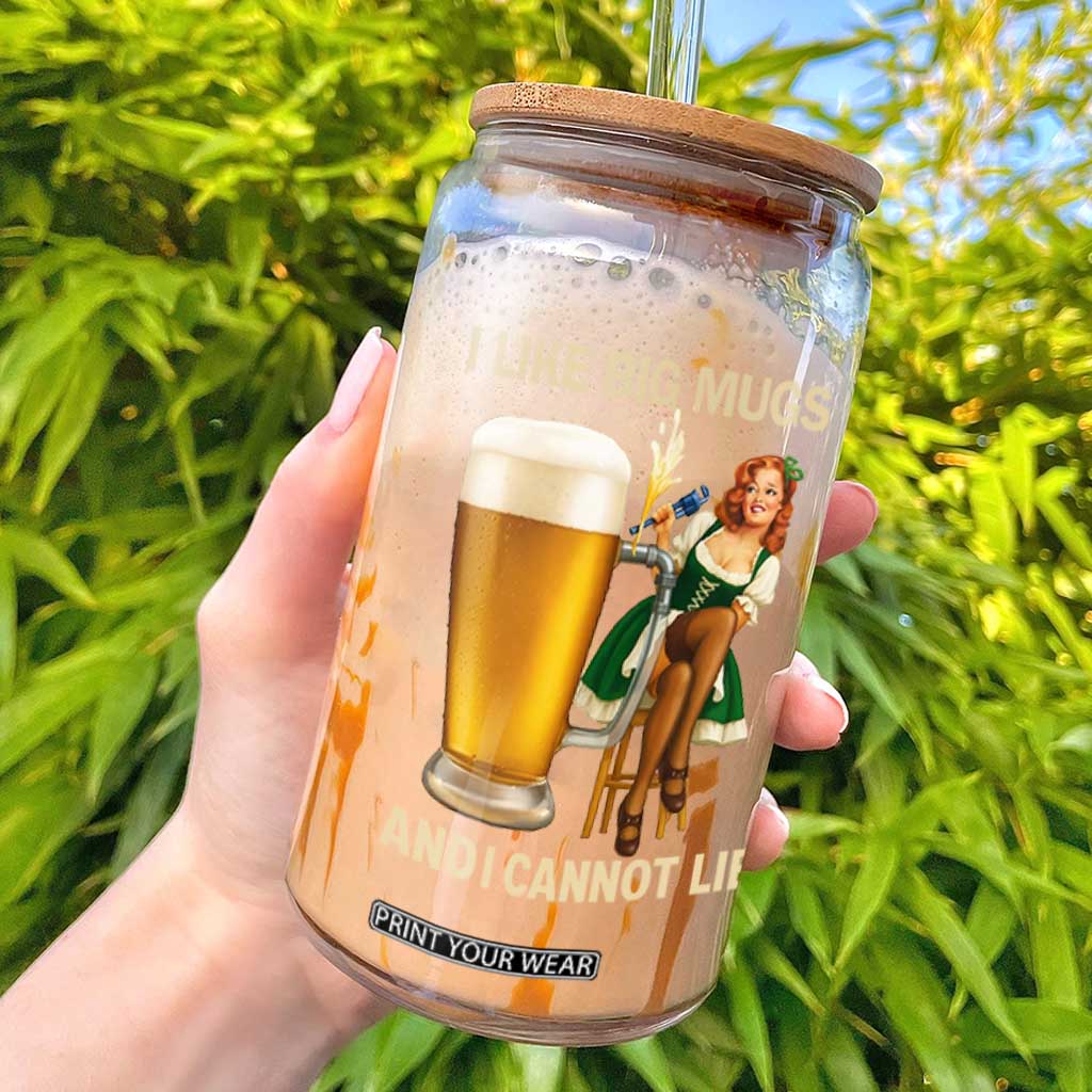 Oktoberfest Beer Glass Can Funny I Like Big Mugs Pin Up Girl Dirndl TS10 Black Print Your Wear