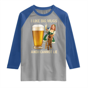 Oktoberfest Beer Raglan Shirt Funny I Like Big Mugs Pin Up Girl Dirndl TS10 Sport Gray Royal Print Your Wear